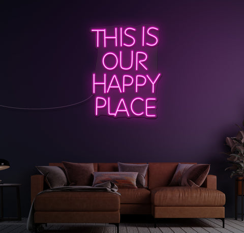 This is Our Happy Place LED Neon Sign
