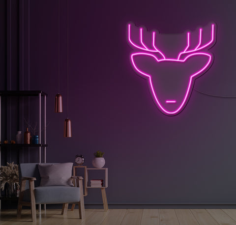 Minimal Reindeer LED Neon Sign