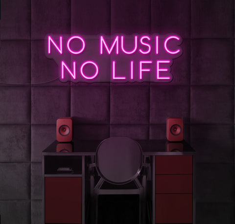No Music No Life LED Neon Sign