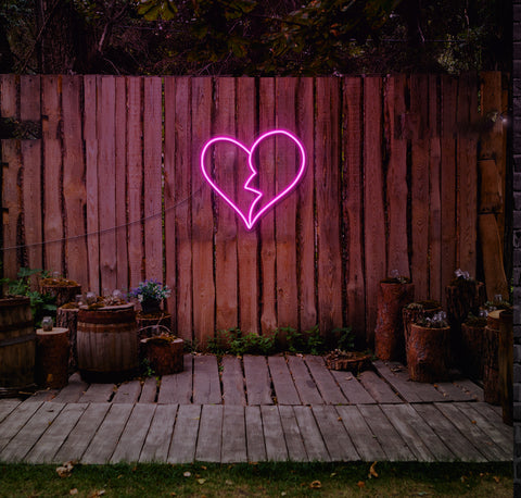 Broken Heart LED Neon Sign