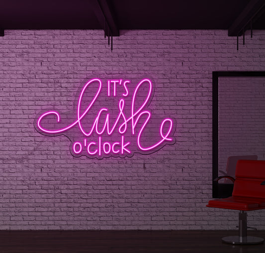 It's Lash O'Clock LED Neon Sign