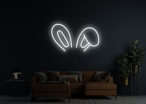 Chubby Bunny Ears LED Neon Sign