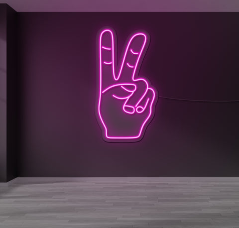 Peace Out LED Neon Sign