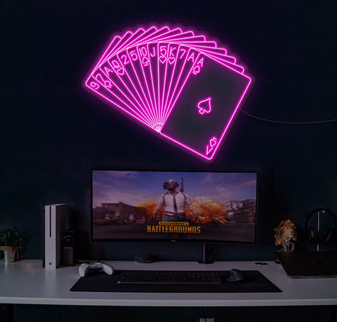 Card Deck LED Neon Sign