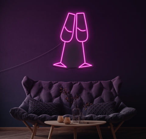 Champagne LED Neon Sign