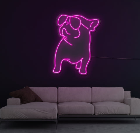 Cool Bulldog LED Neon Sign