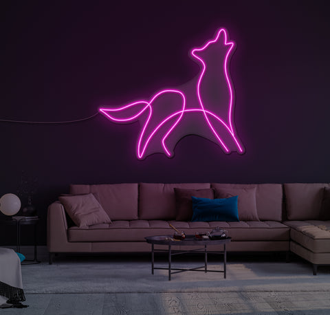 The Howling Dog LED Neon Sign