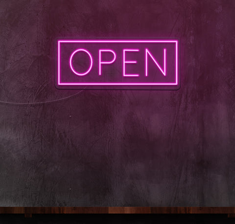 Open Sign Boxed LED Neon Sign