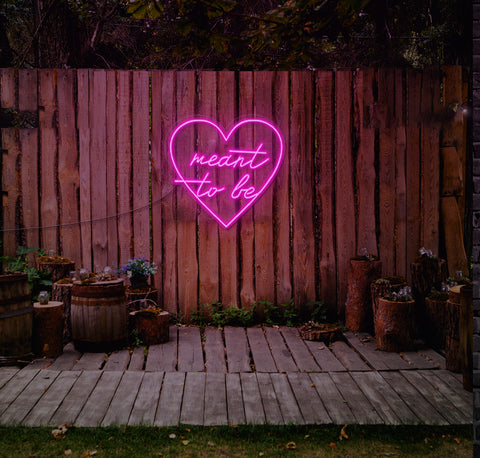 Meant To Be (Heart) LED Neon Sign