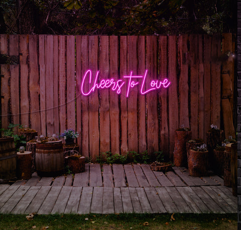 Cheers To Love LED Neon Sign