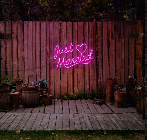 Just Married LED Neon Sign