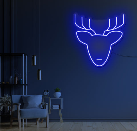 Minimal Reindeer LED Neon Sign