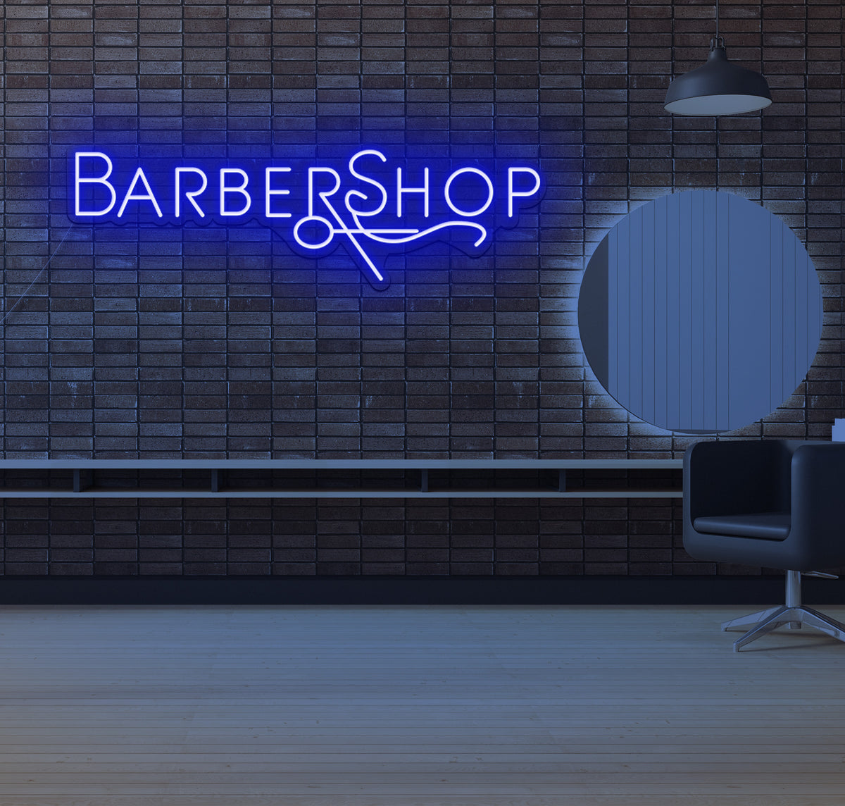 Simple Barbershop LED Neon Sign