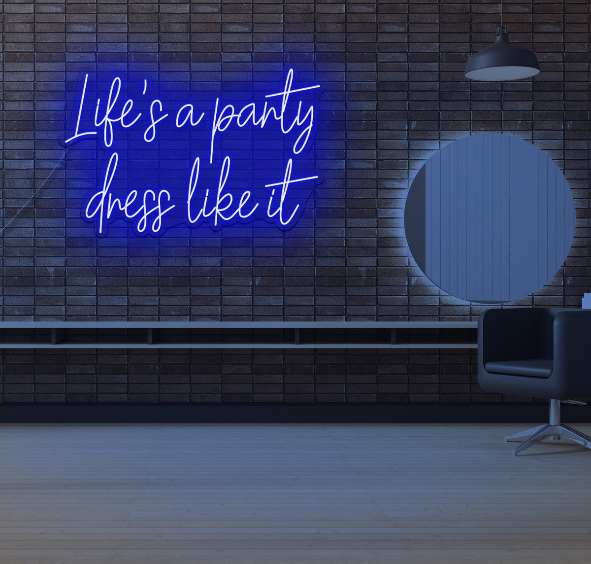 Life's a Party Dress Like it LED Neon Sign
