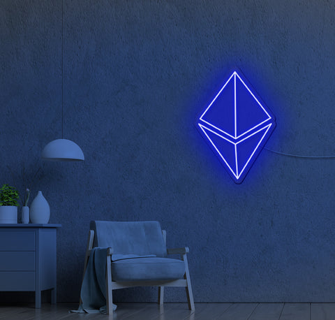 Ethereum Diamond LED Neon Sign