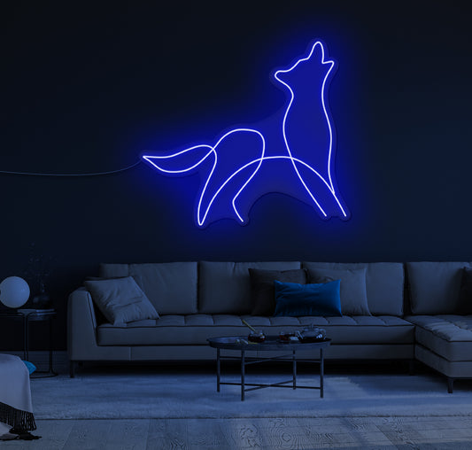 The Howling Dog LED Neon Sign