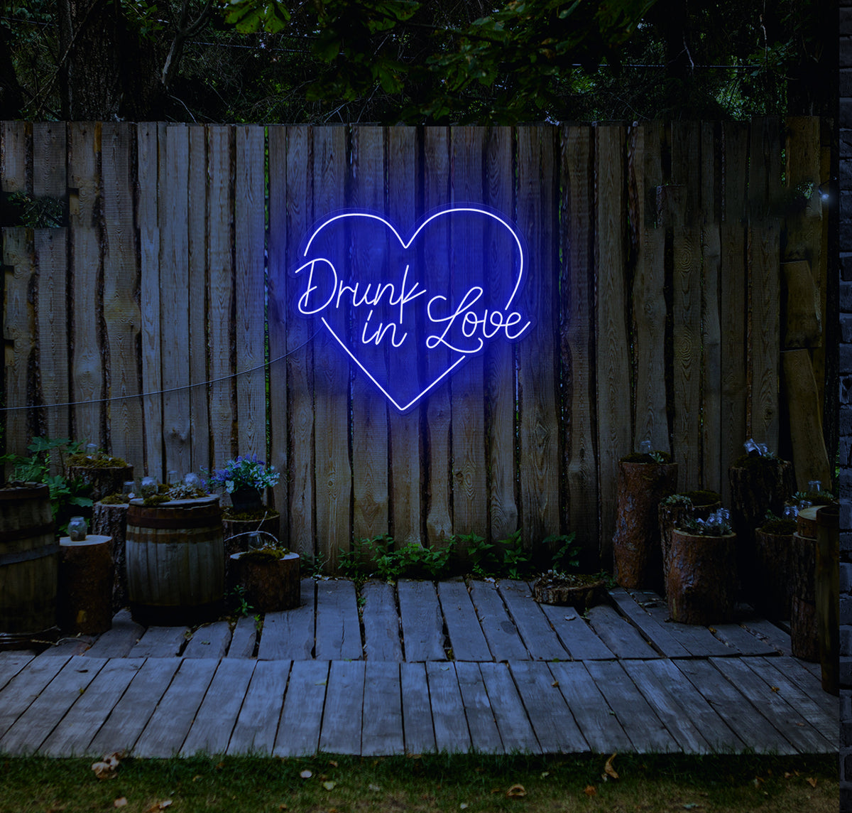 Drunk In Love Heart LED Neon Sign