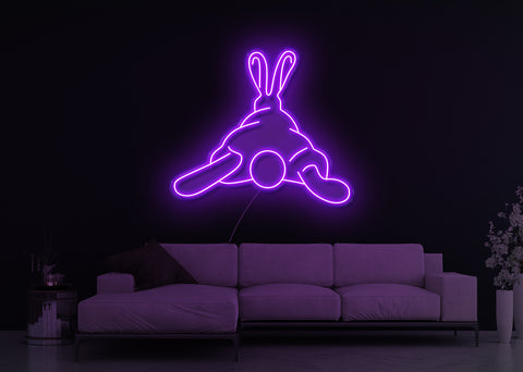 Squashy Bunny LED Neon Sign