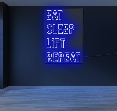 Eat Sleep Lift Repeat LED Neon Sign