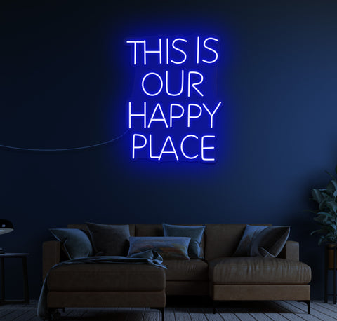 This is Our Happy Place LED Neon Sign