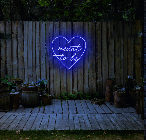 Meant To Be (Heart) LED Neon Sign