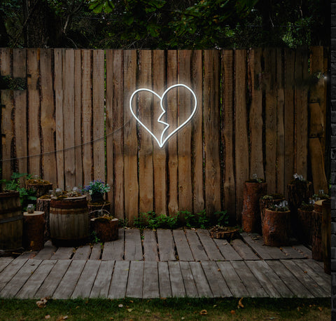 Broken Heart LED Neon Sign