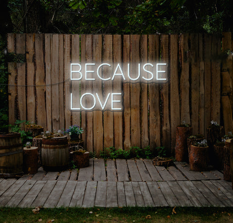 Because Love LED Neon Sign