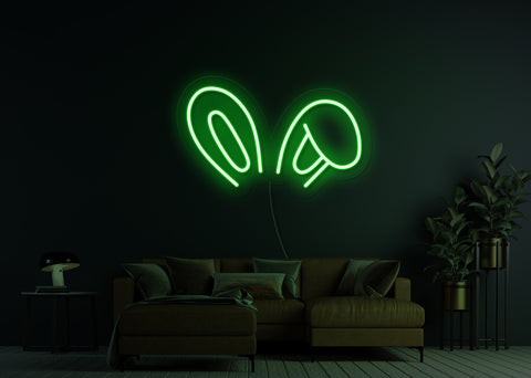 Chubby Bunny Ears LED Neon Sign