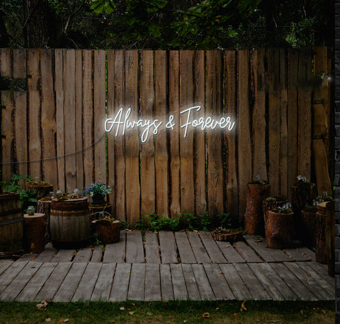 Always and Forever LED Neon Sign