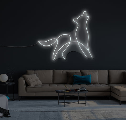 The Howling Dog LED Neon Sign