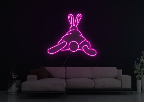 Squashy Bunny LED Neon Sign