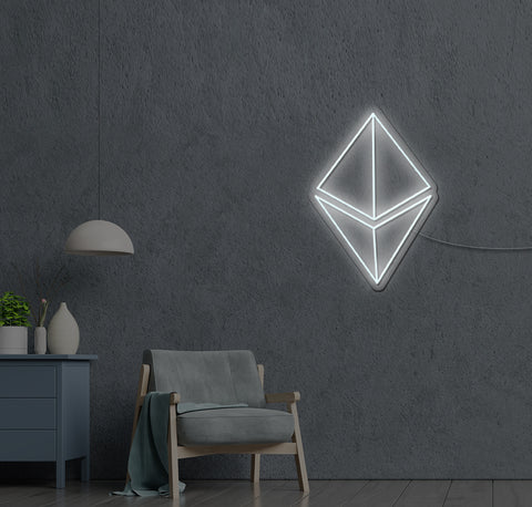 Ethereum Diamond LED Neon Sign