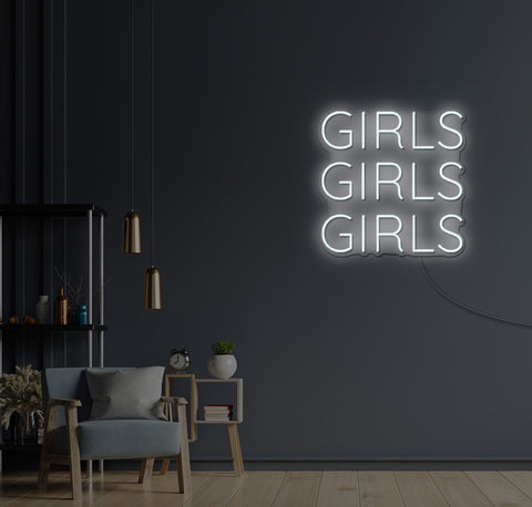 Girls, Girls, Girls LED Neon Sign