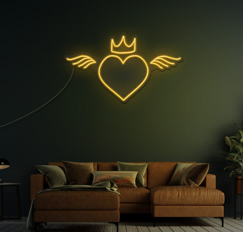 Angel Heart LED Neon Sign