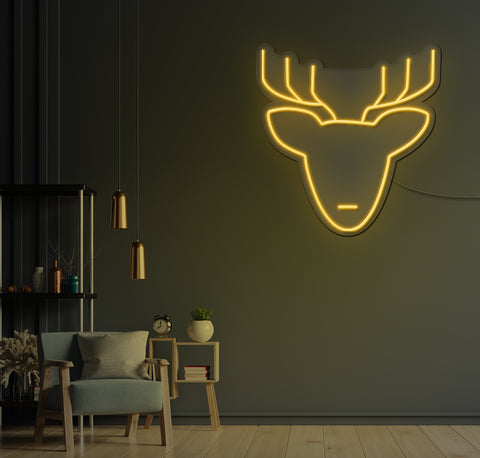 Minimal Reindeer LED Neon Sign