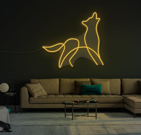 The Howling Dog LED Neon Sign