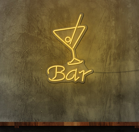 Bar Martini Glass LED Neon Sign