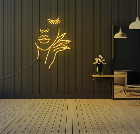 The Perfect Nails and Brows LED Neon Sign