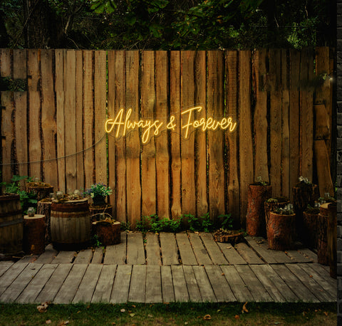 Always and Forever LED Neon Sign