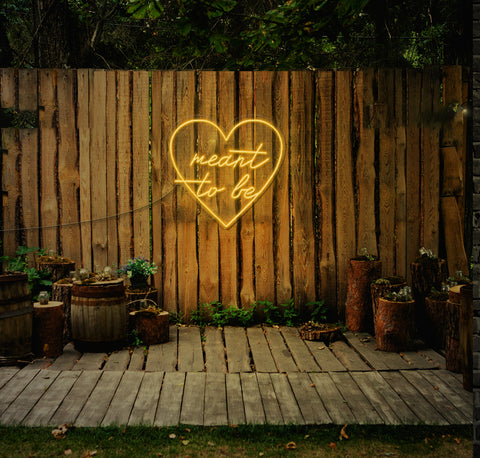 Meant To Be (Heart) LED Neon Sign