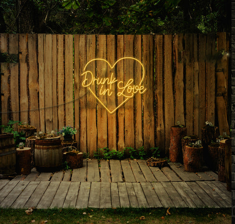 Drunk In Love Heart LED Neon Sign