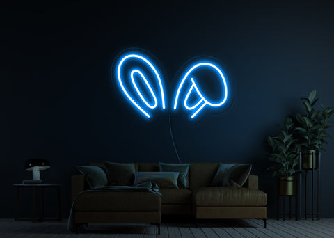 Chubby Bunny Ears LED Neon Sign