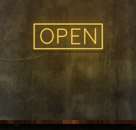 Open Sign Boxed LED Neon Sign