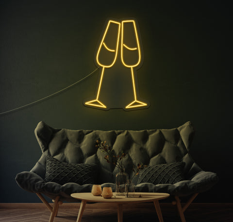 Champagne LED Neon Sign