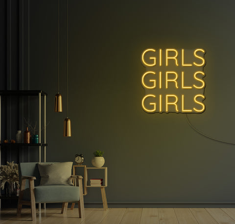 Girls, Girls, Girls LED Neon Sign