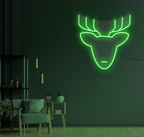 Minimal Reindeer LED Neon Sign