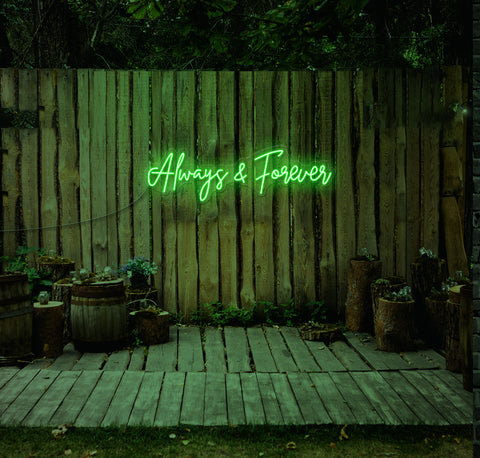 Always and Forever LED Neon Sign