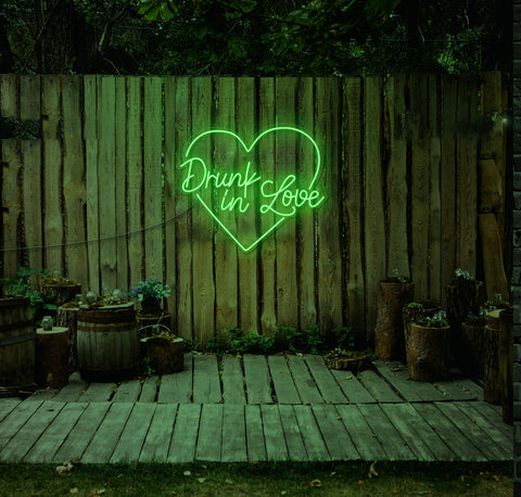Drunk In Love Heart LED Neon Sign