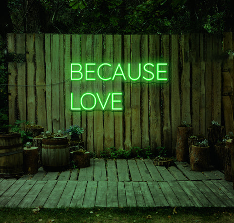 Because Love LED Neon Sign