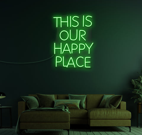 This is Our Happy Place LED Neon Sign